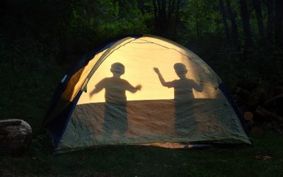 Camping with kids.