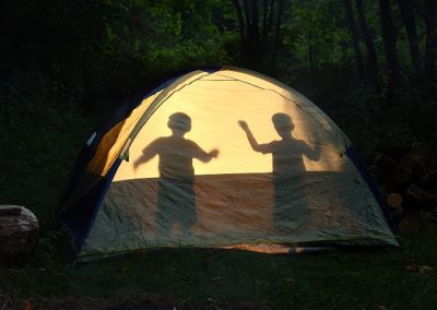 Camping with kids.