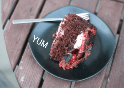 Dutch Oven Chocolate Cherry Cake