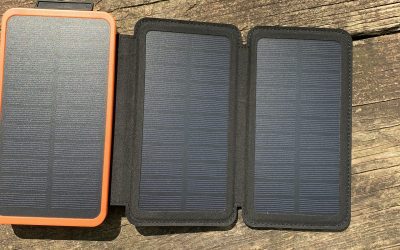 Cool Camping Gear Folding Pocket Size Solar Charger Battery