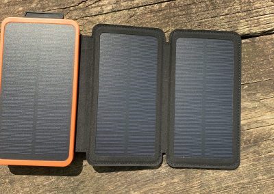 Cool Camping Gear Folding Pocket Size Solar Charger Battery
