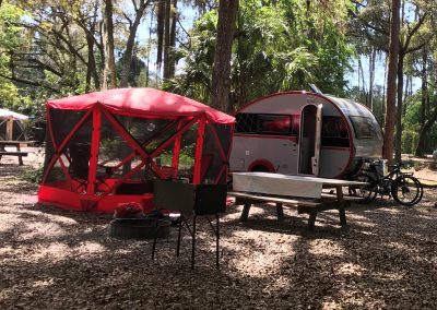 This Girl Camper loves her Clam Tent by Quik-Set