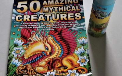 50 Amazing Mythical Creatures Coloring Book and Deli Colored Pencils