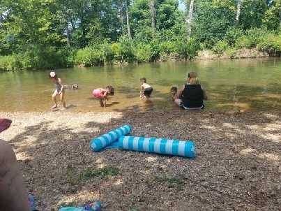 Mark Twain National Forest - kids playing in the river