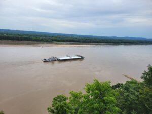 Barge on the Mississippi