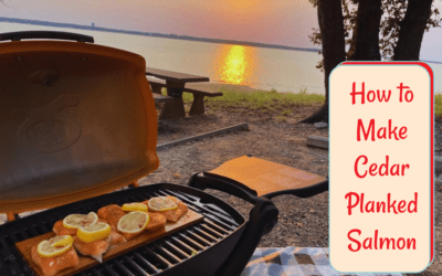 Cedar Planked Salmon Campsite Dinner