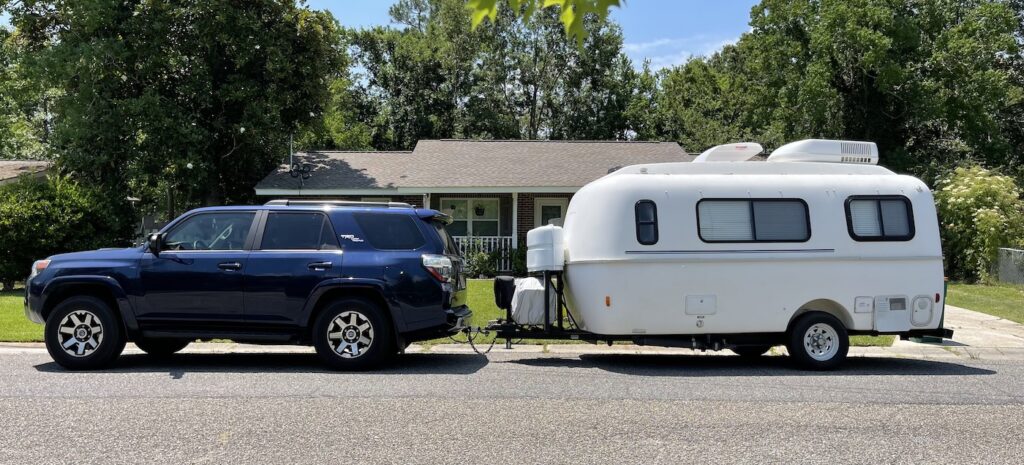 New to me tow vehicle Towanda and camper Gypsy Spirit all ready for an epic solo journey