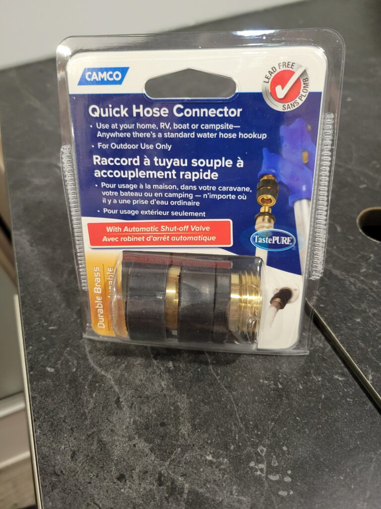 An image of the Camco Brass Quick Hose connector