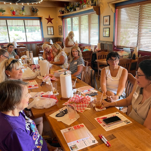 A group of ladies at lunch