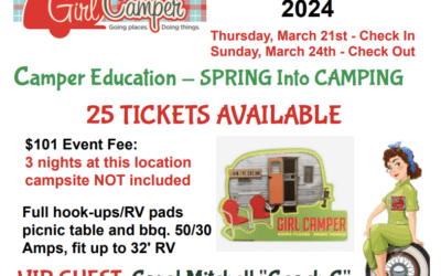 CA – CAMPER EDUCATION – SPRING Into CAMPING – SANTA CLARA COUNTY – 2024