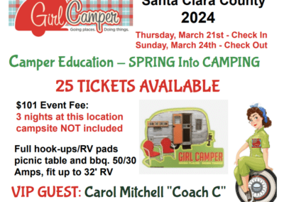 CA – Camper Education – SPRING Into CAMPING – Santa Clara County